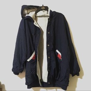 Reversible Hoodie Red White and Blue